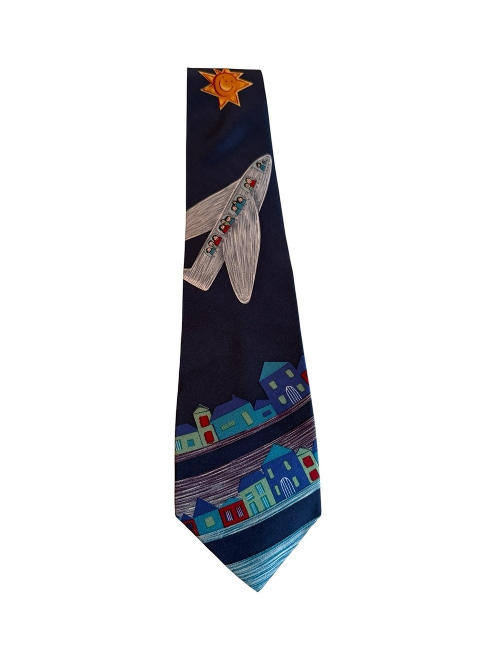 Save the Children Navy Blue Scarf with Red Logo
